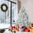 6' Snow Flocked Artificial Christmas Tree With Metal Stand-1300952899