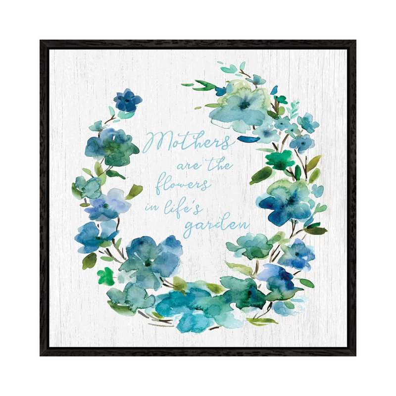 Mother's Life Garden 1 Piece Wall Art on Canvas, 66.04 cm H x 66.04 cm W, Black Framed