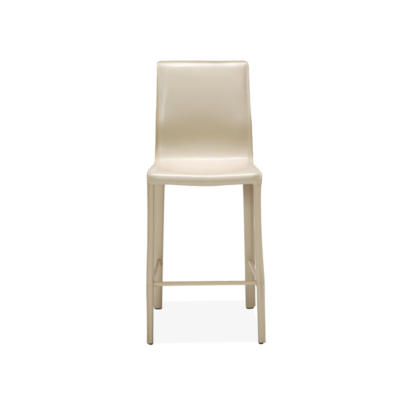 Jada Upholstered Stool with Metal Frame, Sand, Counter Stool (26" Seat Height)