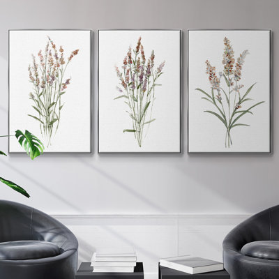 "Dicat Botanical I", reproduction sur toile 3 pièces