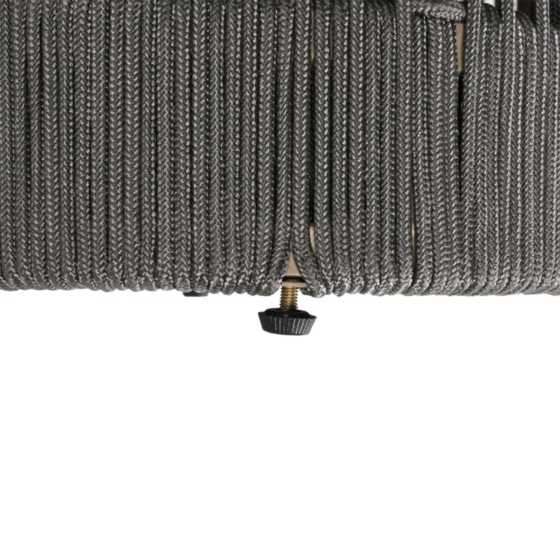 Ensemble de table industrielle rustique, table basse et table d'appoint avec design en corde tissée, ensemble de table moderne et fonctionnel pour le salon et la maison - gris corde