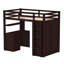 Lit mezzanine simple avec tiroirs, bureau et garde-robe - Kieandra-1816776177