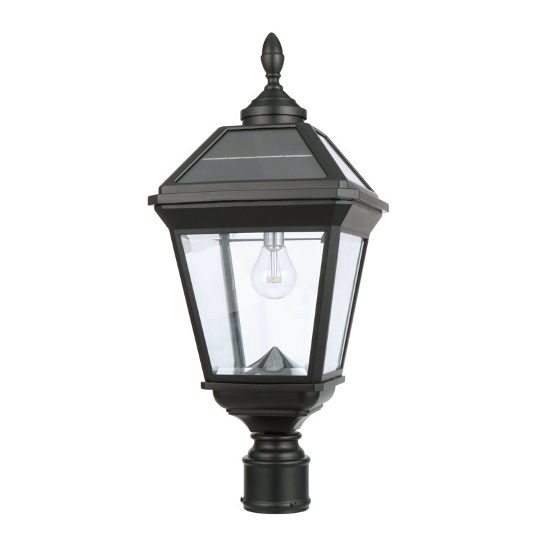 Lampadaire solaire Imperial avec panneaux trapézoïdaux et fixation 3 po Imperial