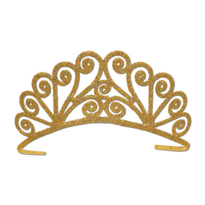 Glittered Metal Tiara - Pack of 6