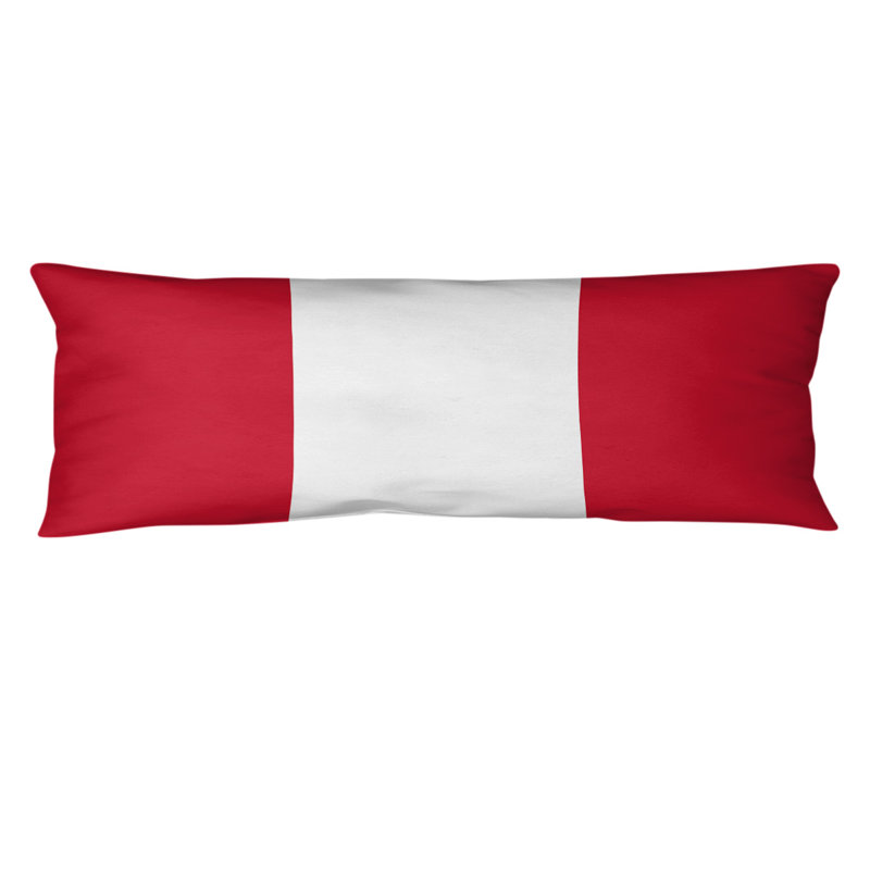 Stripes Medium Polyester/Polyfill Body Pillow, Red and White, Atlanta Throwback Football