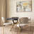 Aarsh Oak Round Metal Base Dining Table