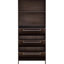 Armoire à chaussures autoportante avec 3 tiroirs rabattables. Économiseur d'espace dans le couloir. Solide, couleur noyer, conception moderne de porche étroit. Poignées en métal