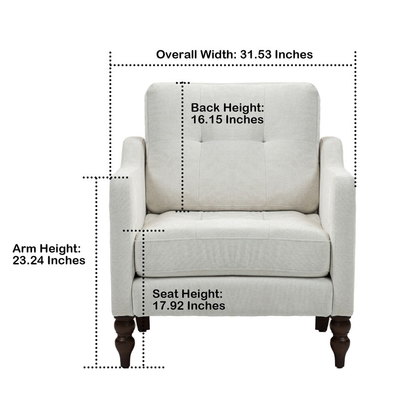 Chaise rembourrée Comfy Chenille, Beige