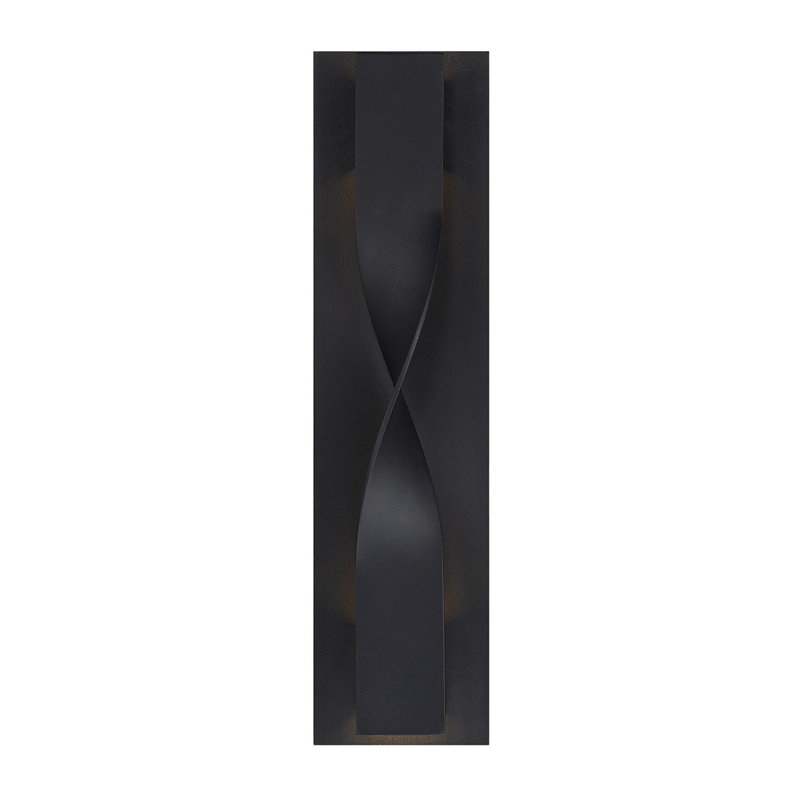 Twist Indoor/Outdoor Dimmable LED Wall Light, Black