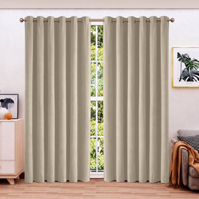 Rumson Crushed Velvet Eyelet Sheer Curtains Pair
