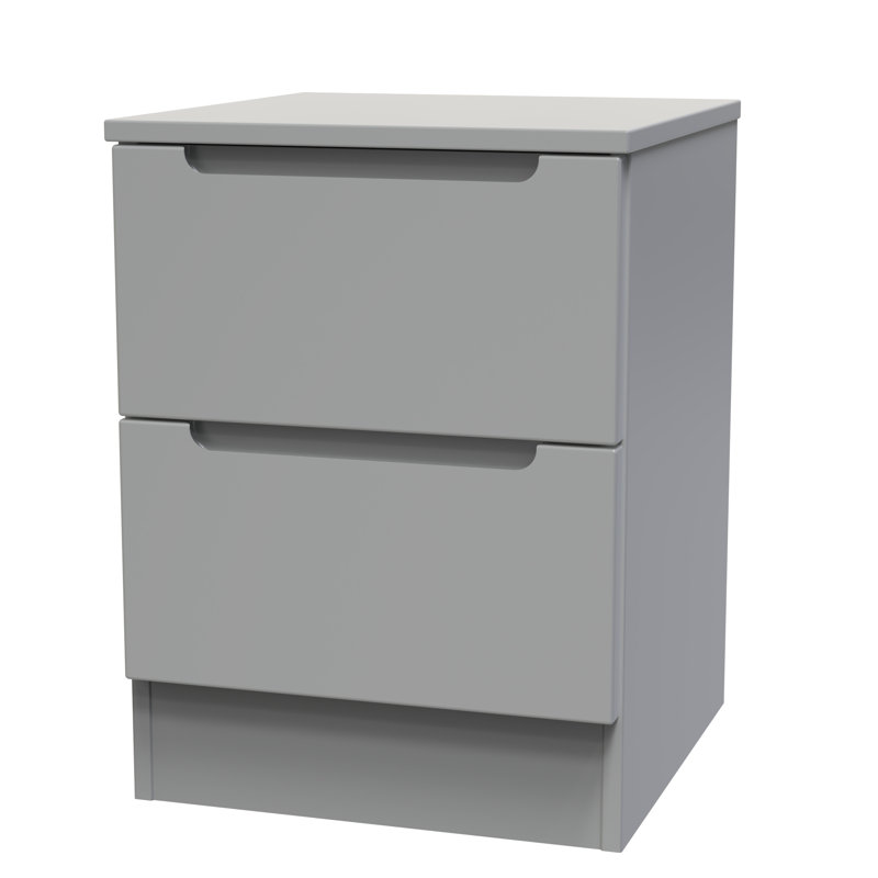 Bisma 37cm W Manufactured Wood Bedside Table, Grey