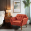 Fauteuil rembourré Maxton Merrylite de 94 cm de large avec dossier capitonné, couleur épicée-806505664