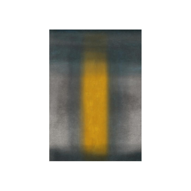 Gray And Yellow I Print by Sofia Fox, Image Brush Gel, 43" H x 30" W x 1.5" D