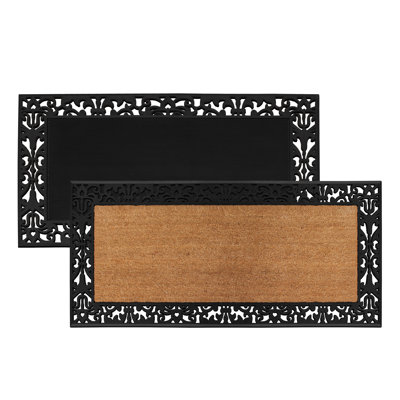 A1HC Rubber & Coir Front Door Mat 30 x 60 & 30 x 48, Non-Slip Welcome Doormat