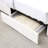 Libby Queen Size Ivory Boucle Upholstered Platform Bed with Drawers-844303880