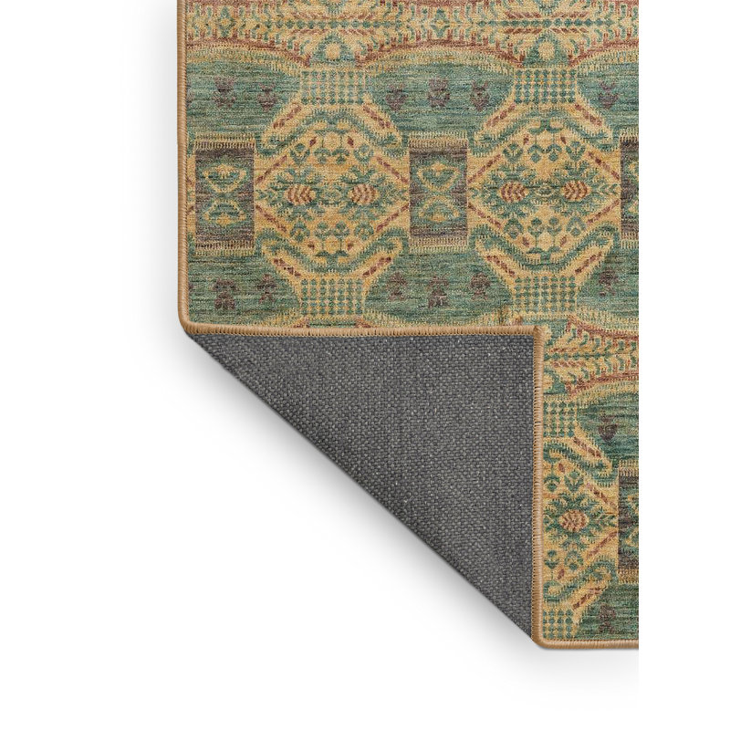 Tapis marocain brun / vert, Rectangle de 5 pi x 8 pi