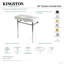 Lavabo console en laiton 36 pouces avec pieds en acier inoxydable Kingston Kingston Imperial (8 pouces, 3 trous)-100522626-100522625