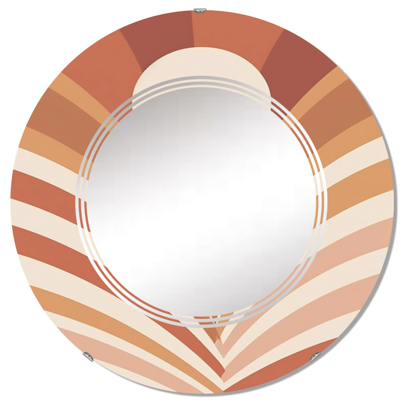 Bechette - Miroir mural moderne rond, 32 po x 32 po