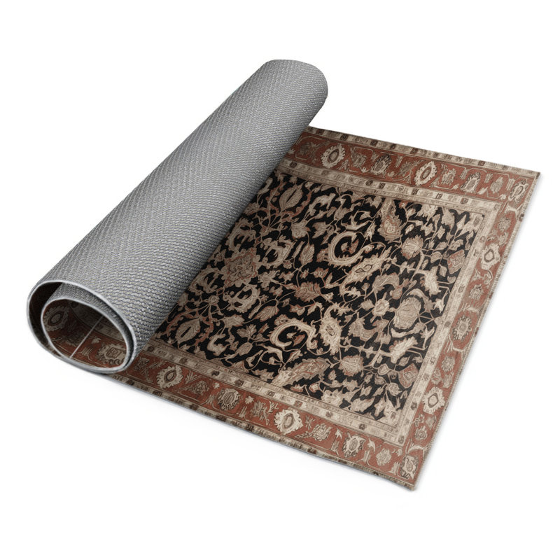 Turkish Brown Indoor and Outdoor Area Rug, Rectangle 8' x 10'
