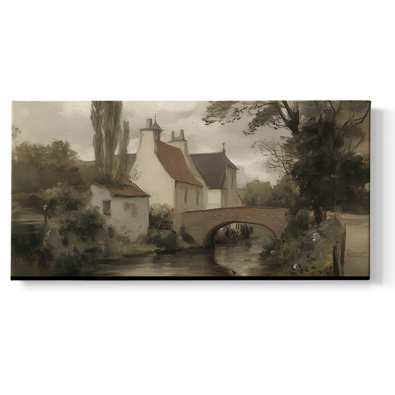 Paysage, série CLCL-V, toile tendue avec châssis, prête à être accrochée, H 21 po x l 41 po