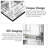 Glass Framed Rectangle Wall Mirror Accent Decorative Mirror for Bedroom Living Room Bathroom