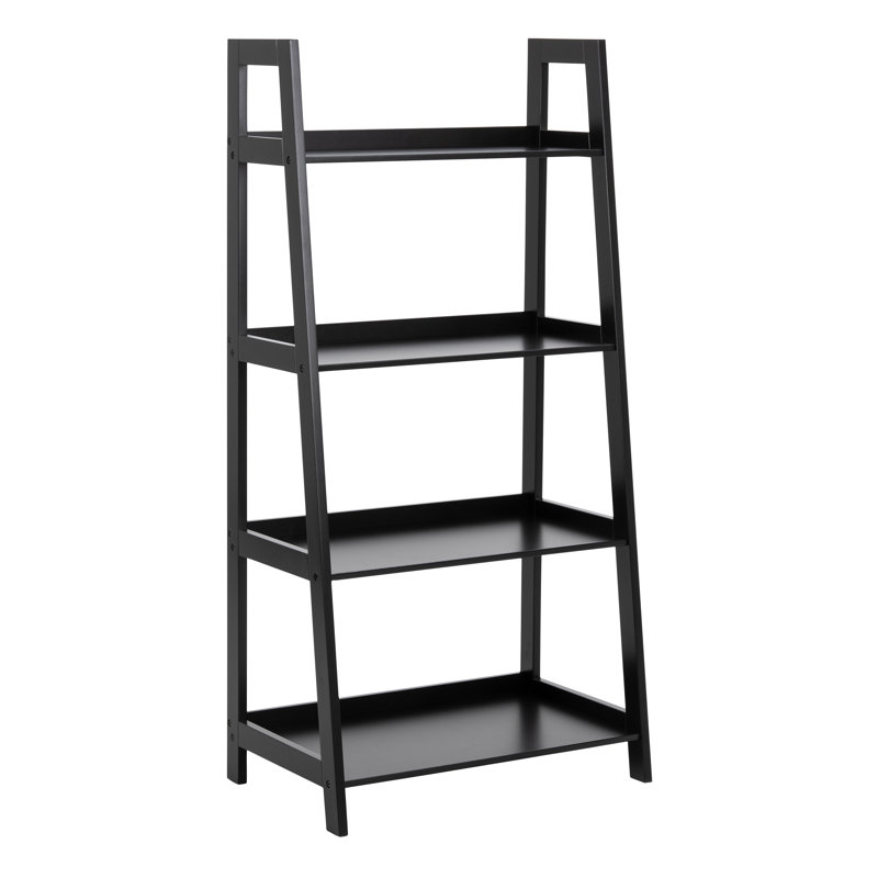 Sansa Ladder Bookcase, 130cm H x 63cm W x 40cm D, Black