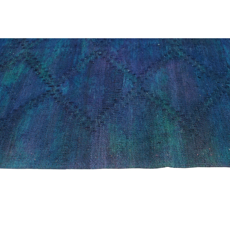 Rainbow Dye Flatweave Bulut Purple Rug