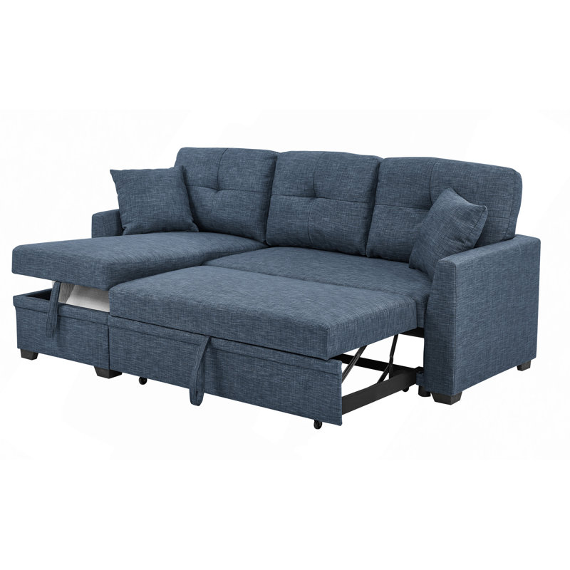 Canapé-lit modulaire avec rangement, Bleu