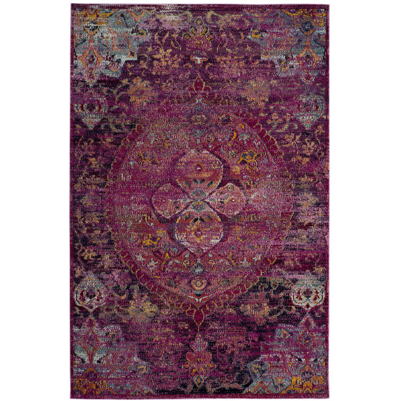 Flori Crystal Performance Oriental Rug, Rectangle 6'7" x 9'2"