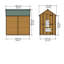 4 ft. W x 6 ft. D Overlap Apex Wooden Shed-37295862