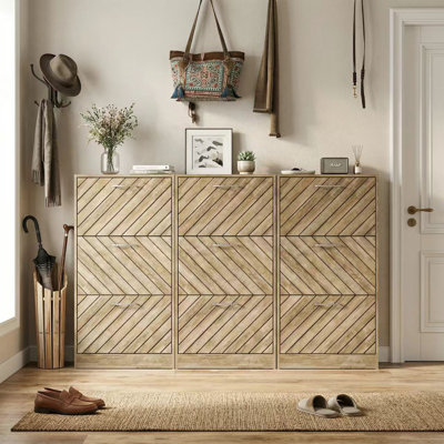Armoire de rangement pour chaussures 36 paires avec tablettes réglables