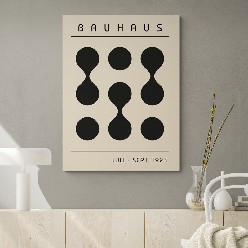 Bauhaus - Connected Circles Grid - Closed Corner Frame Print, 41cm H x 31cm W x 4cm D