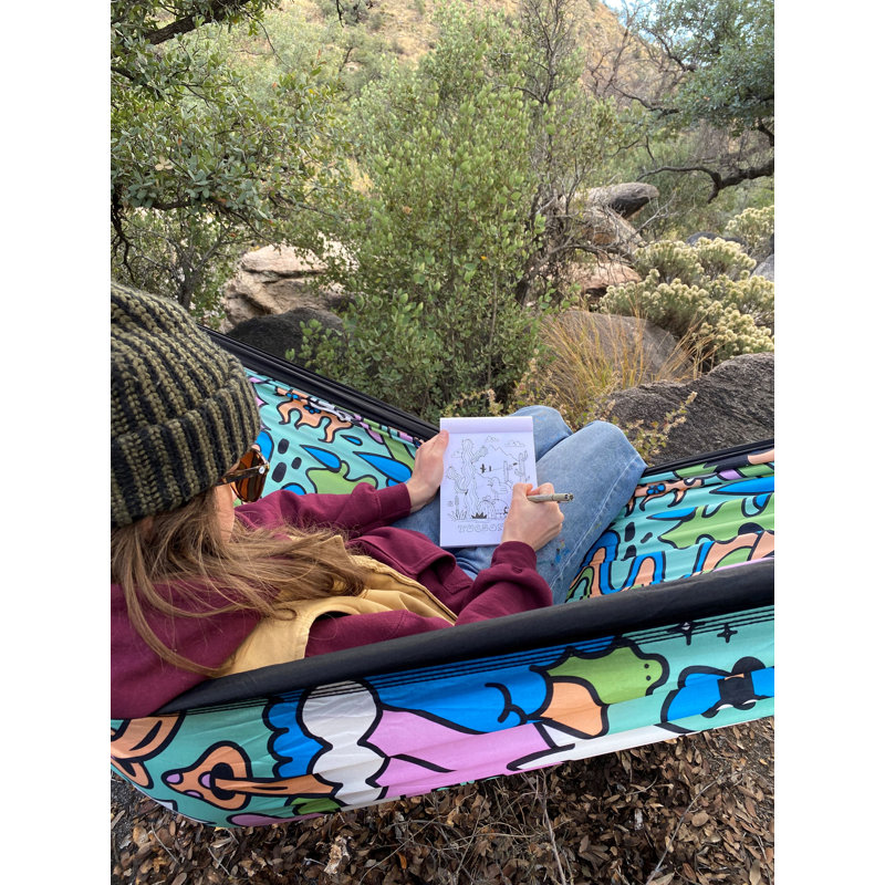 Fade Seaglass Print Double Camping Hammock