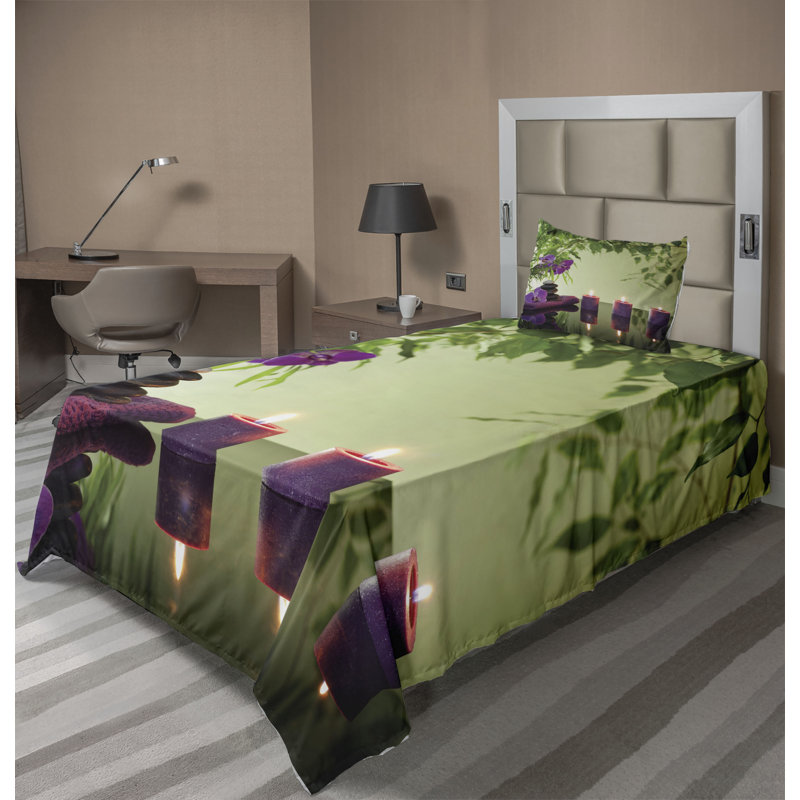 Microfiber Floral Sheet Set, Twin Sheet Set + Fitted Sheet + 1 Pillowcase