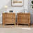 Hazel Set of 2 Rustic 3-Drawer Side Tables for Living Room, Hallway or Entryway with Hidden Storage