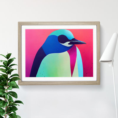 Abstract Penguin - Framed Print