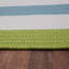 Tapis intérieur / extérieur en polypropylène tissé à la machine à motif géométrique ovale bleu / gris / vert-95698361