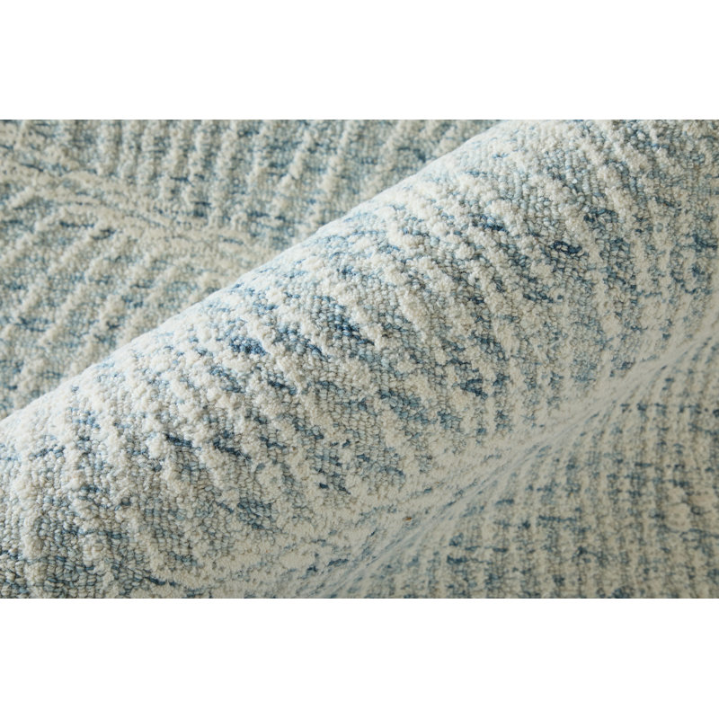 Winston Modern Floral & Botanical Area Rug, Blue, Rectangle 5' x 8'