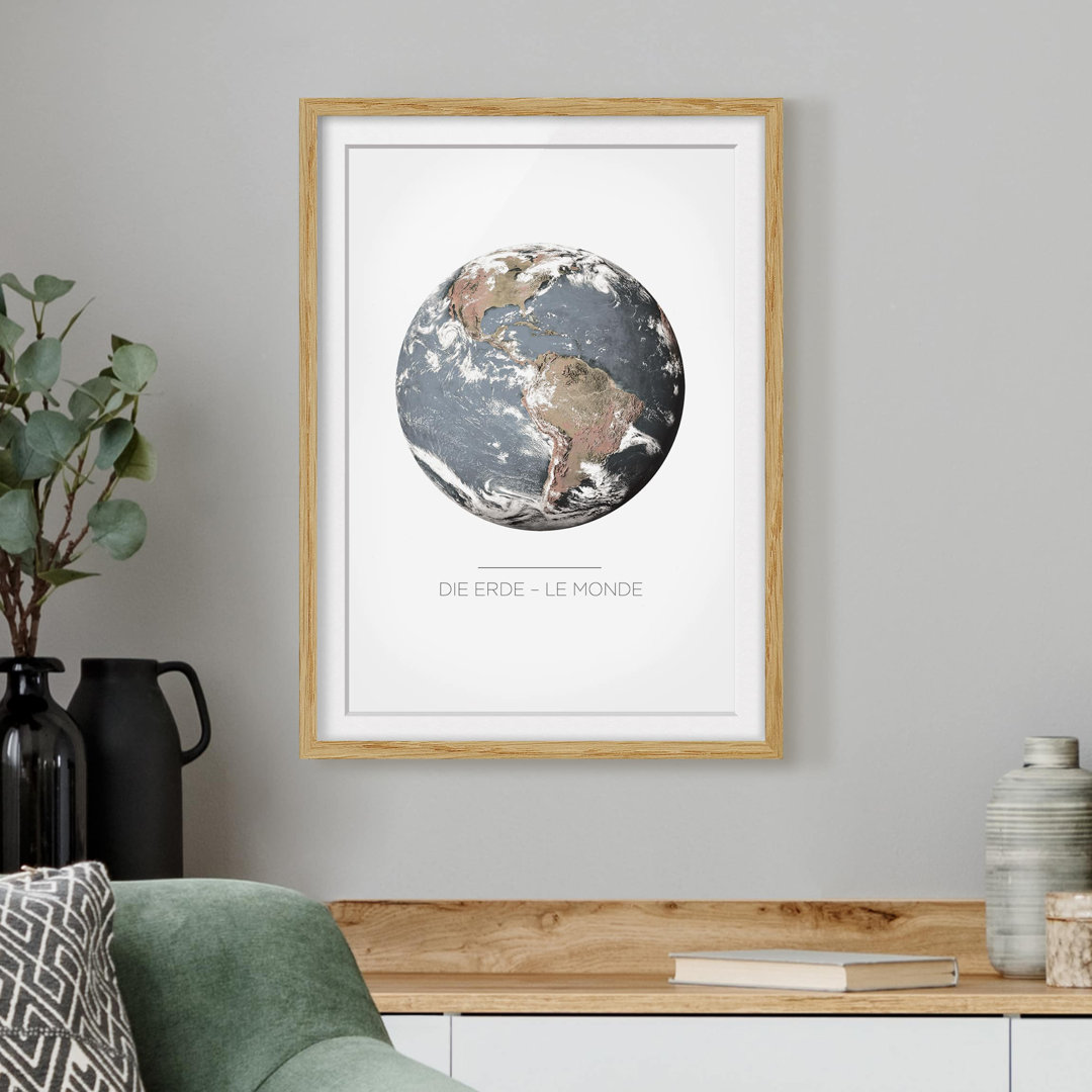 Gerahmter Grafikdruck Le Monde- The Earth