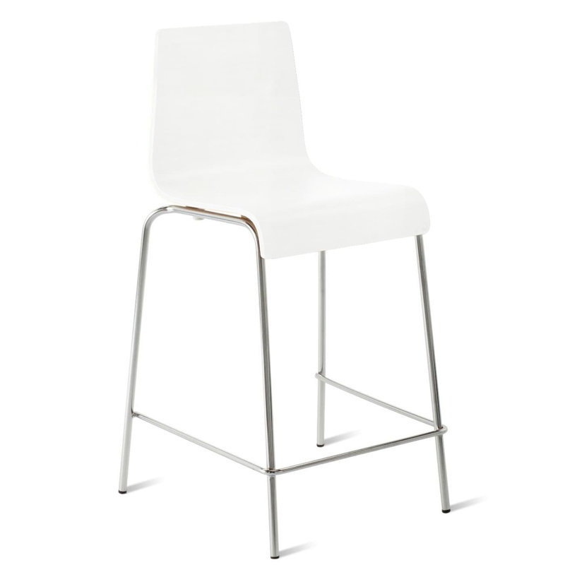 Stool, White, Counter Stool (24.5" Seat Height)