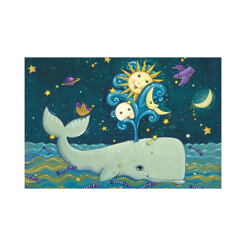 Sunny Whale by Viv Eisner - Print, No Matte, 18" H x 26" W x 1.5" D, Wrapped Canvas