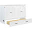 Lit double blanc avec tiroirs spacieux - Maximisez l'espace de la pièce. Finition élégante. Rangez les oreillers, les vêtements, etc. Chargement. Idéal pour les petits espaces. 75,1 po de longueur x 56,7 po de largeur et 41,3 po de hauteur abondante-824062610-824062605