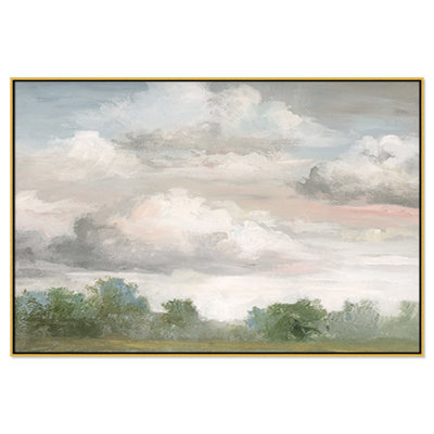 Pastel Morning Sky Framed On Canvas by Nan Print