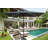 Rectangular Patio Solar LED Lighted Outdoor Umbrellas With Crank And Push Button Tilt-1237557141