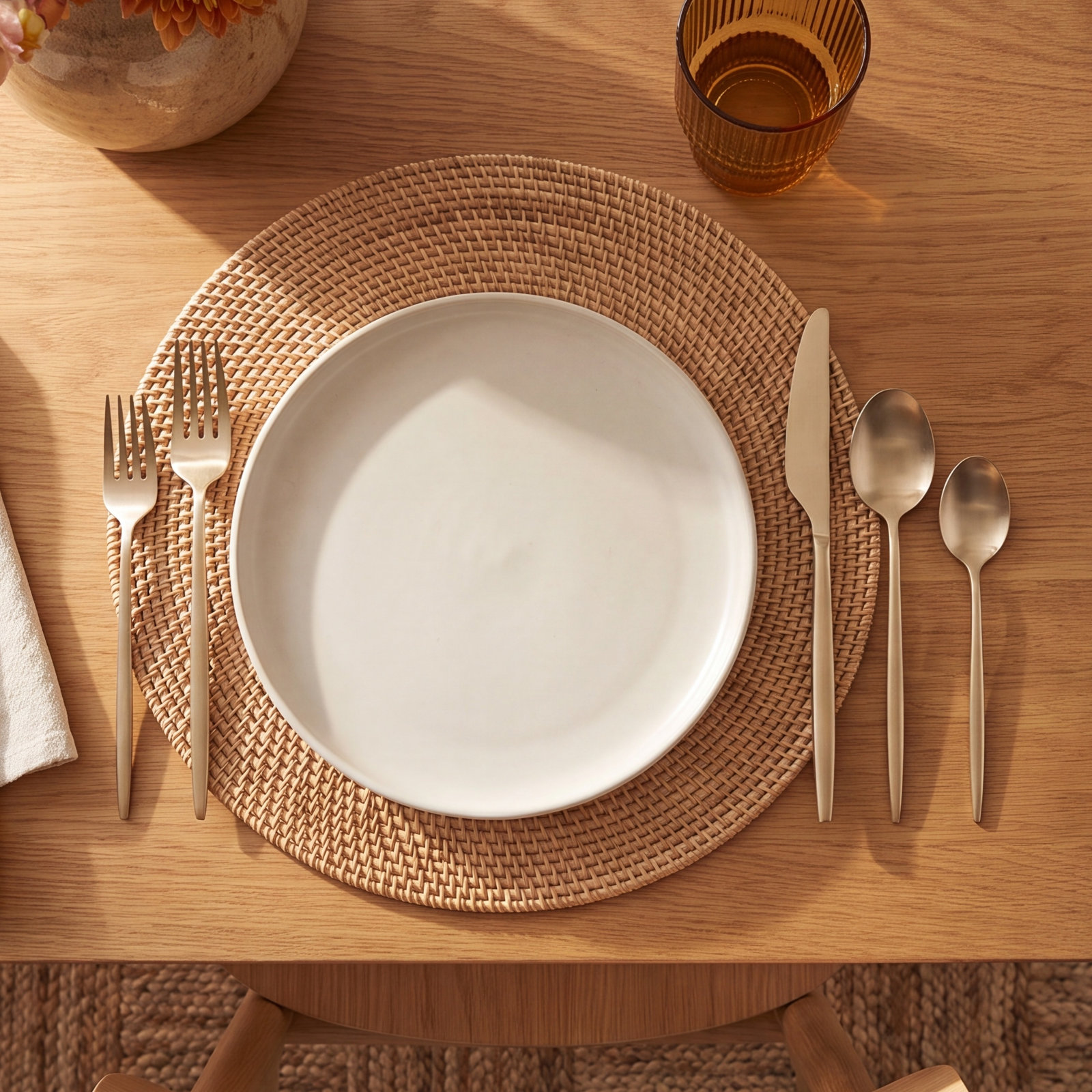 Barrona Stainless Steel Flatware, Champagne