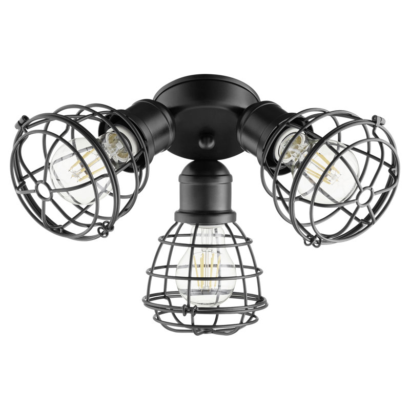 Ventilateur de plafond universel à 3 lumières, Noir