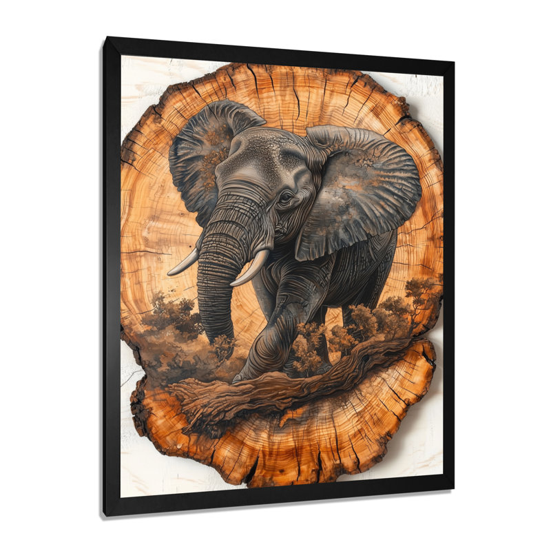 Iseminger - Animals Wall Decor, Black, 20" H x 12" W, Single Picture Framed Print