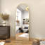 Miroir de plancher pleine longueur arqué avec support -1225809923-1225809921