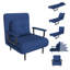 Canapé-lit pliant 46 po 5-en-1, causeuse convertible 5-en-1, dossier réglable à 5 positions avec canapé-lit pliant, canapé-lit peu encombrant pour le salon, la chambre à coucher et le bureau-57222532