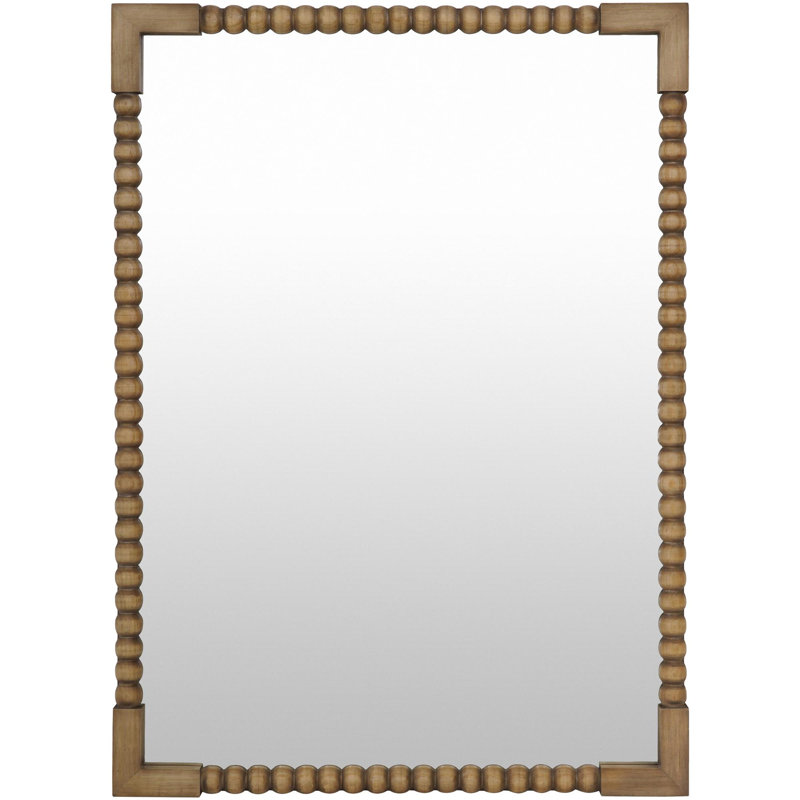 Lizzie Mirror, 37" H x 24" W, Dark Brown Wood